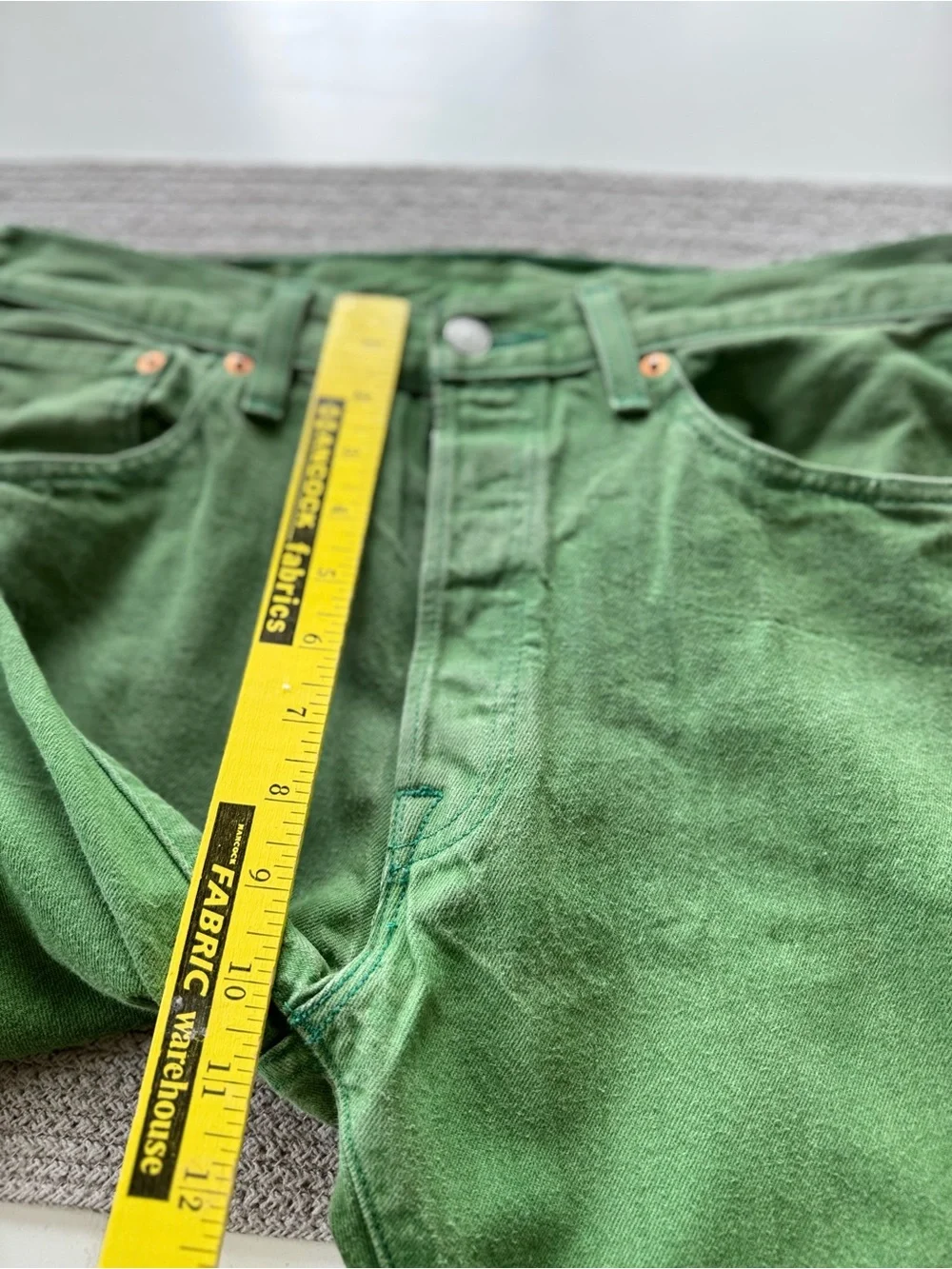Levi’s 501 Green Denim Jeans Size 33 x 30